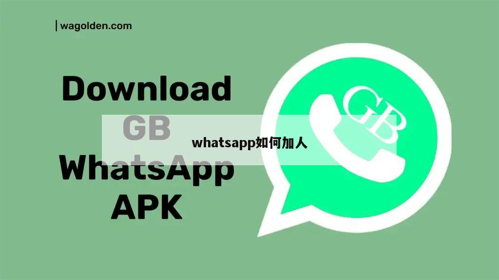 whatsapp如何加人